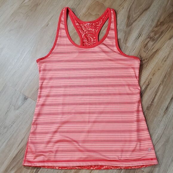 🔺️Athletic Works Coral Print Reversible Athletic Racerback Tank Large - Picture 3 of 12